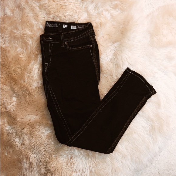 Miss Me Pants - MISS ME Black Dark Denim Skinny Jeans Size 31”